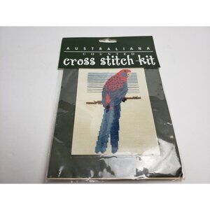 Australiana Counted Cross Stitch Parrot Counted Birds Crimson Rosella 9x12cm